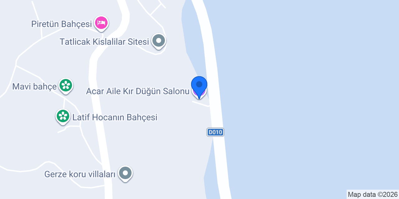 Acar Aile Kır Düğün Salonu konumu