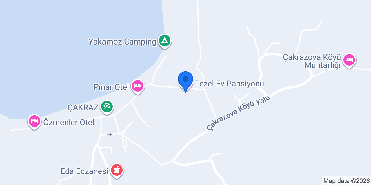 Tezel Ev Pansiyonu konumu