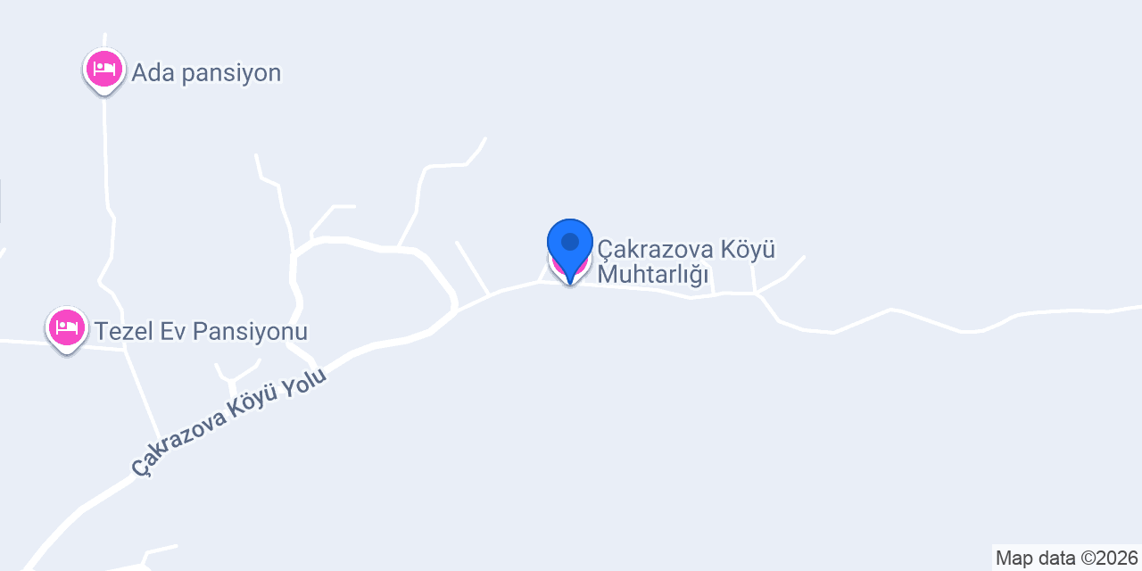 Çakrazova Köyü Muhtarlığı konumu