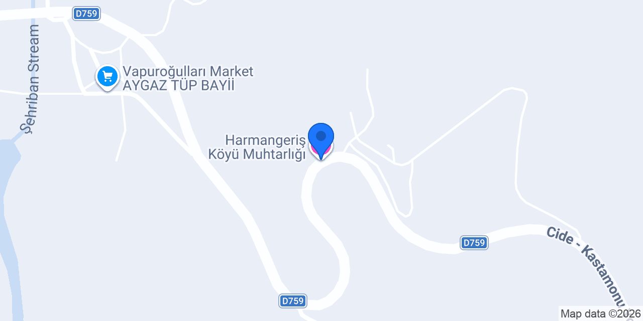 Harmangeriş Köyü Muhtarlığı konumu