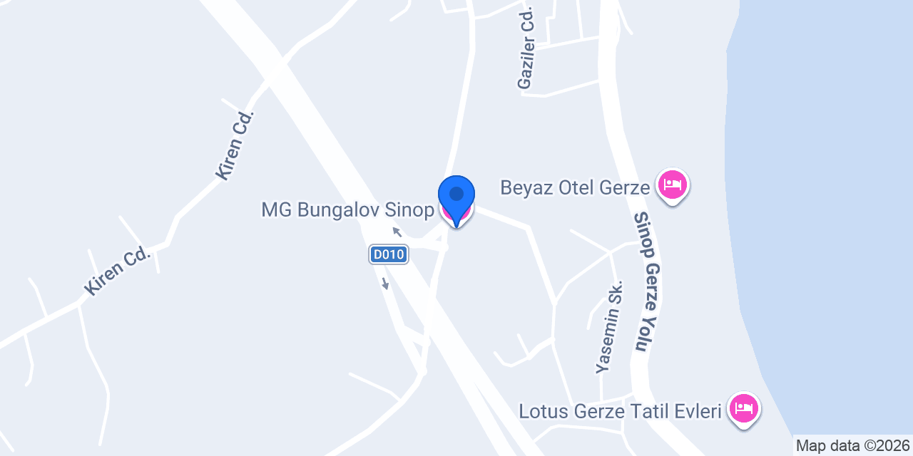 MG Bungalov Sinop konumu