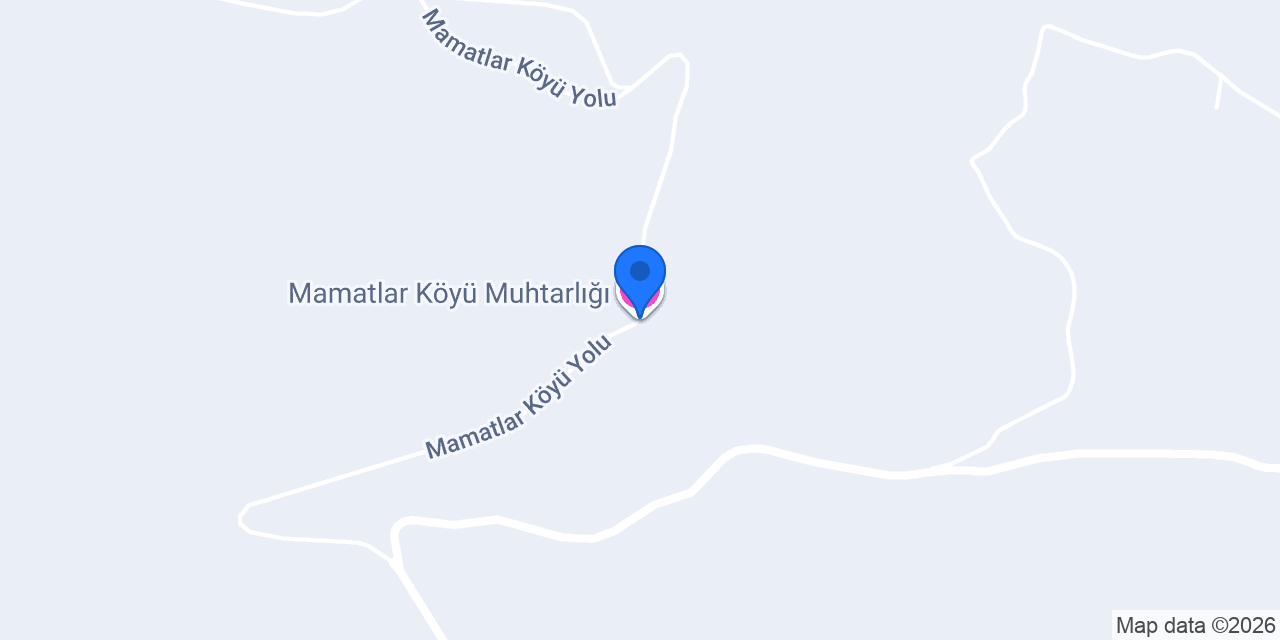 Mamatlar Köyü Muhtarlığı konumu