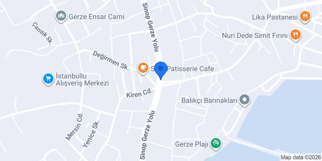 Sinop Türkay Turizm konumu