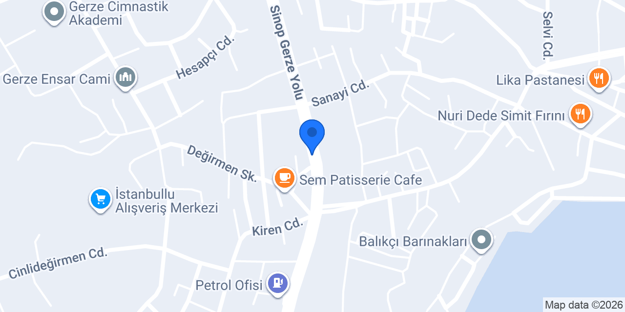 Plasturk Sinop Gerze konumu