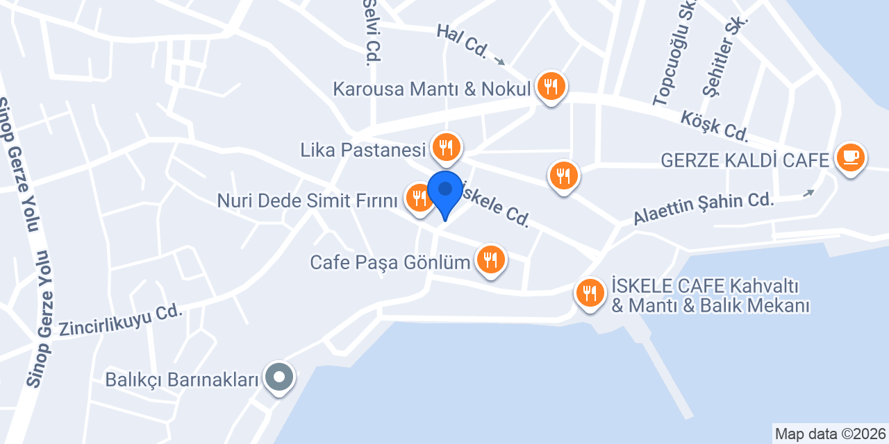 Gerze Yalı Temizlik konumu