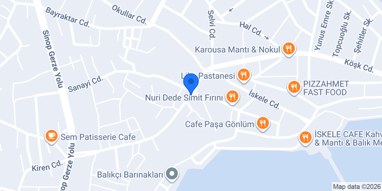 Gerze Garaj Taksi konumu