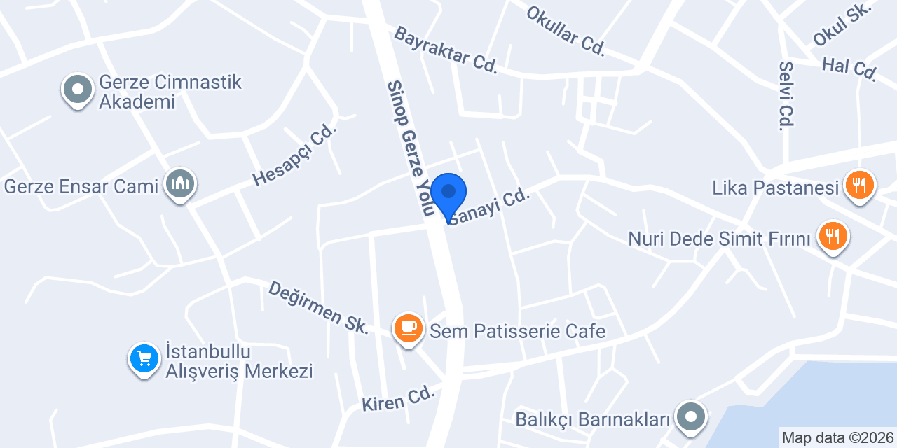 Gerze Osmanlı Yapı Dekorasyon konumu