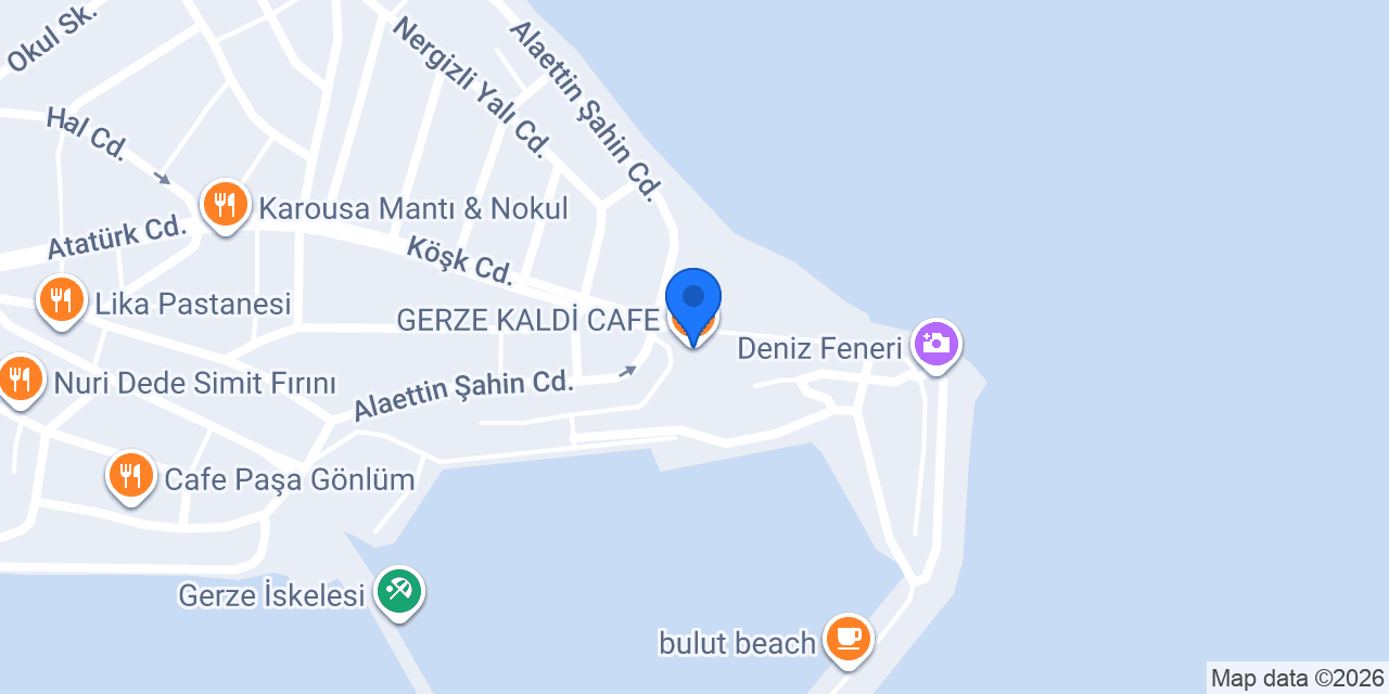 GERZE KALDİ CAFE konumu