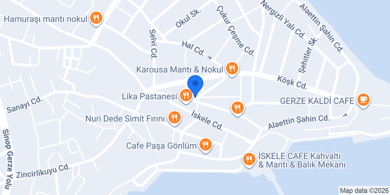 Gerze Taksi konumu