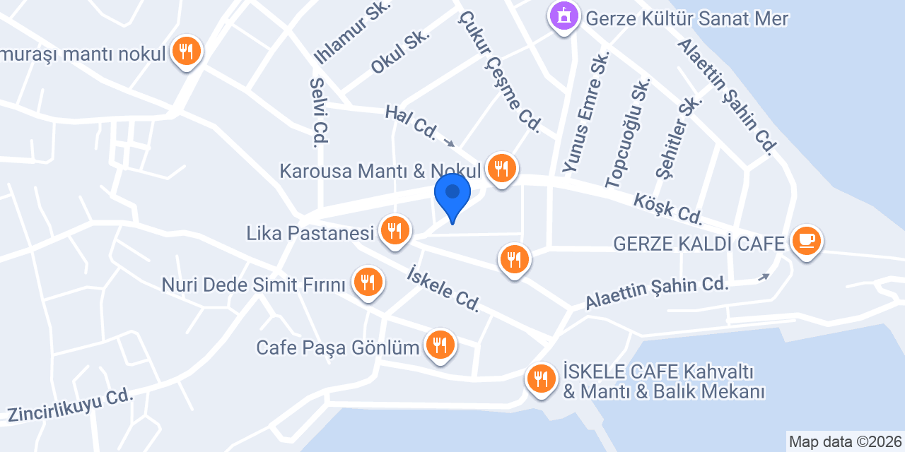İnci Tuhafiye konumu