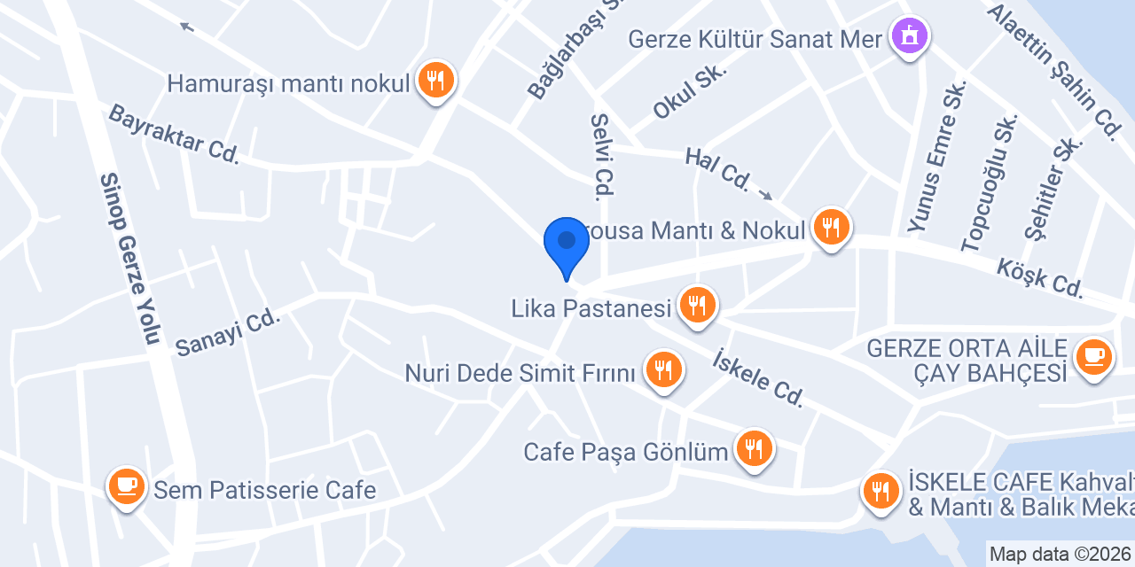 Gerzem Pide Salonu konumu