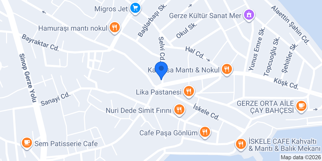 GERZE BİR EMLAK OFİSİ konumu