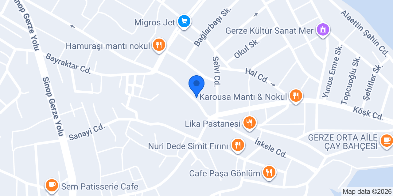 Çetinkaya Pastanesi konumu