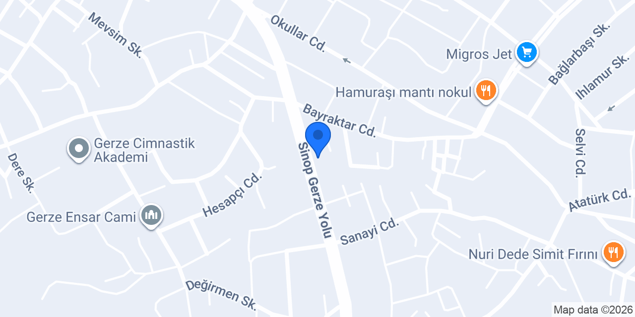 Akkaya otocam Sinop Gerze konumu