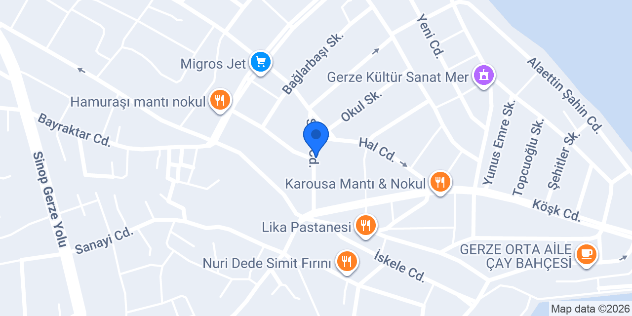 Gerze Yasemin Çiçek Evi konumu