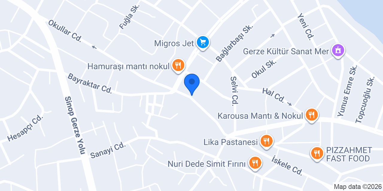 Keskin Sigorta Gerze konumu