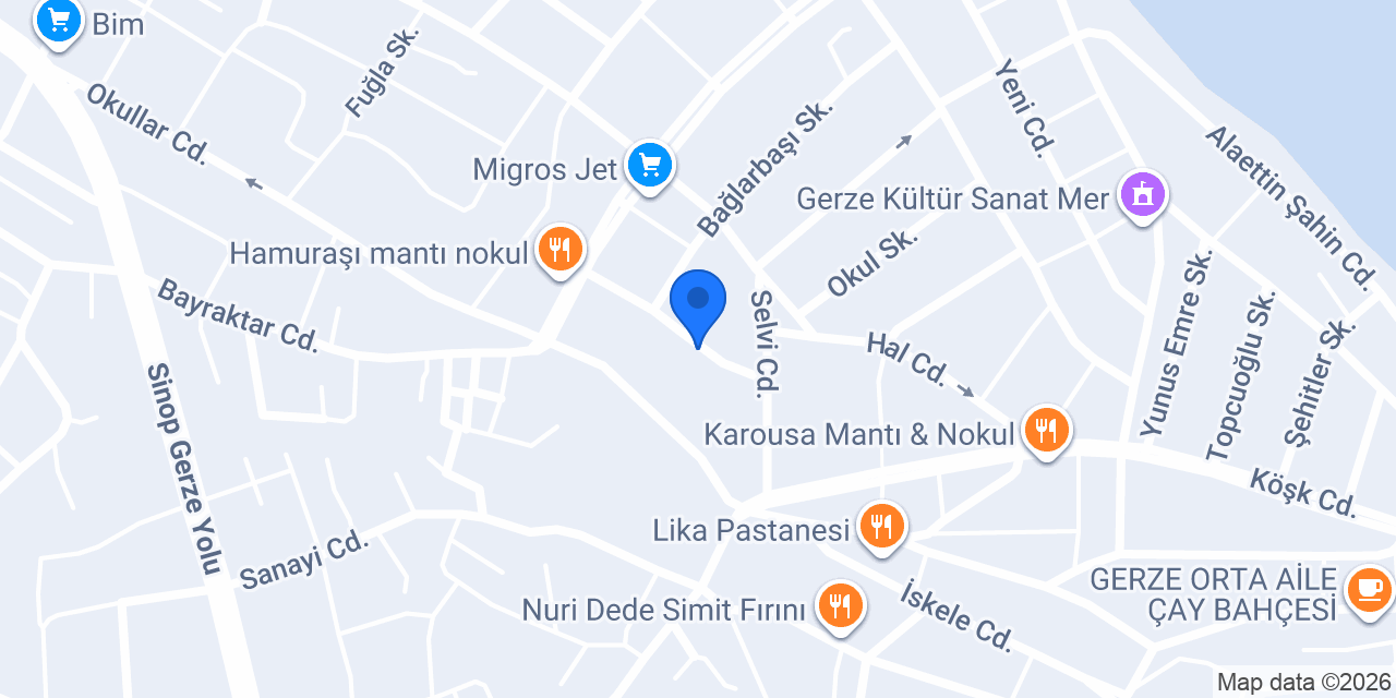 Gerze Dolmuş Durağı konumu