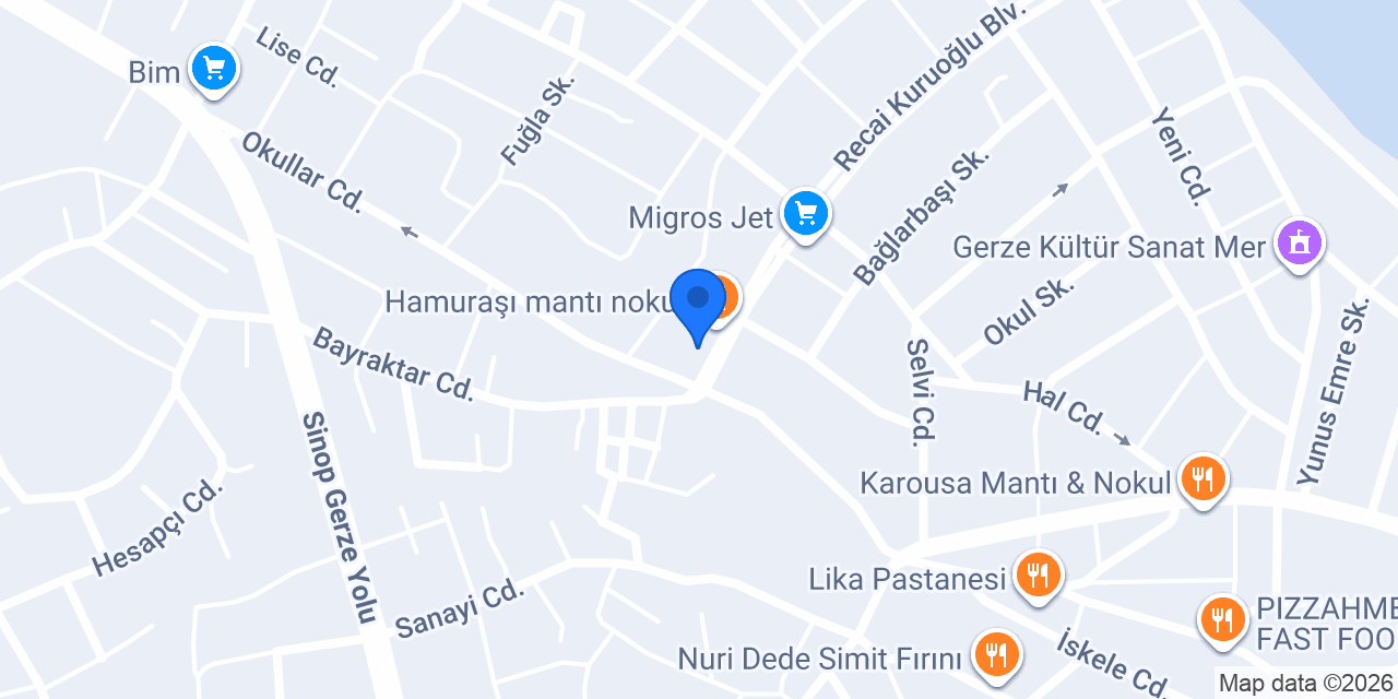 Orenda çiçekevi konumu