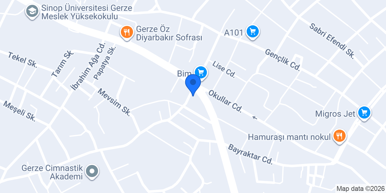 Gerze Öz Psikoteknik Değerlendirme Merkezi konumu
