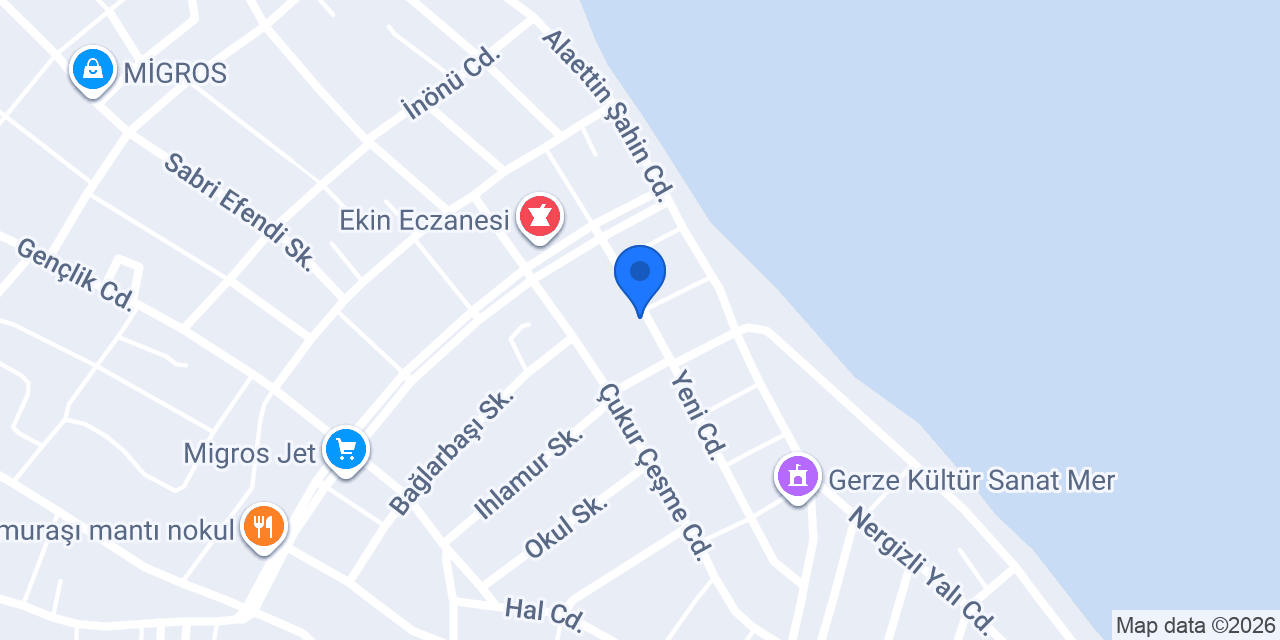 GERZE APART OTEL konumu