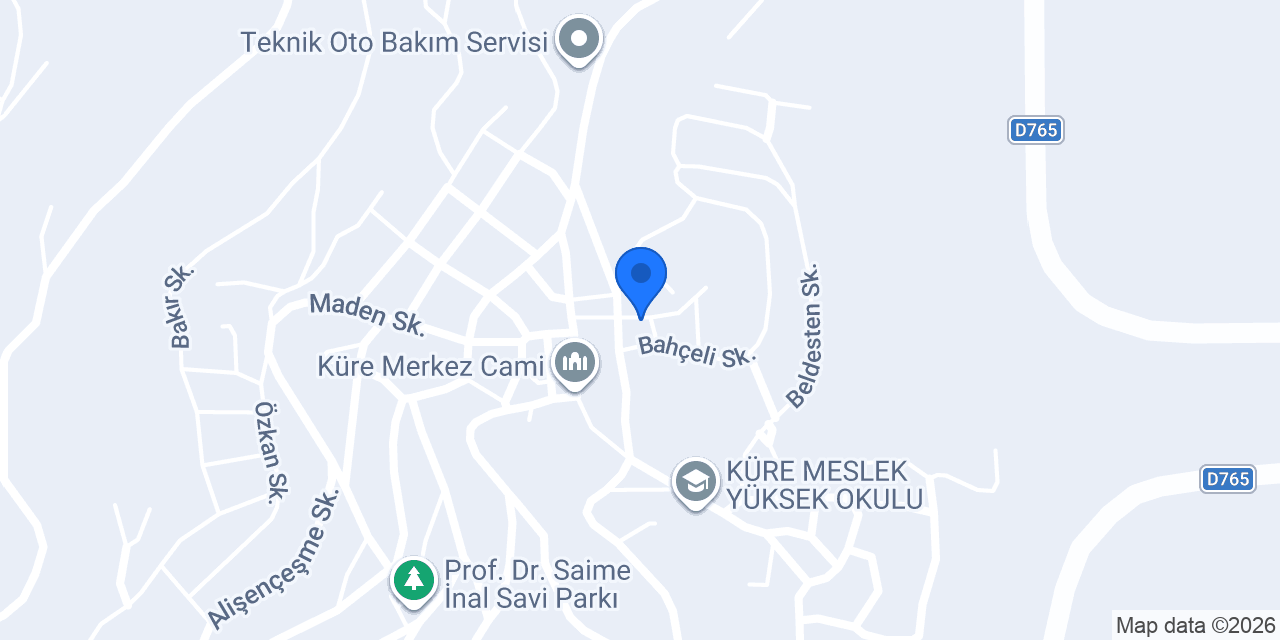 Küre İlçe Milli Eğitim Müdürlüğü konumu
