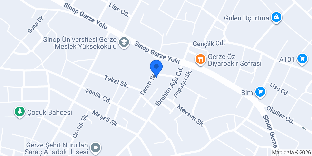 Özel Gerze Bilgin Sürücü Kursu konumu