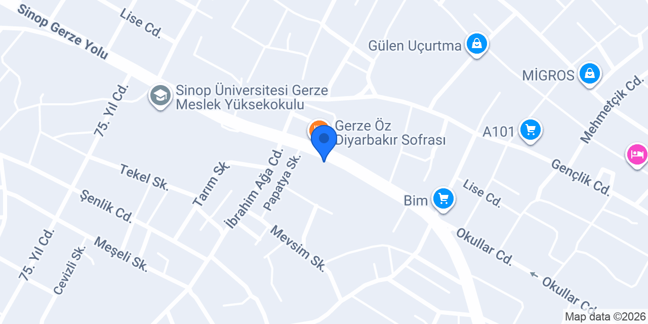 Çengelköy Börekçisi Gerze konumu
