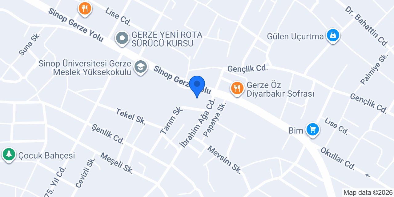 Gerze İlçe Jandarma Komutanlığı konumu