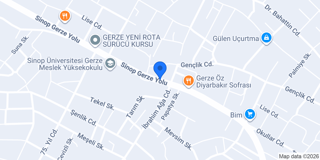 Gerze Öz Diyarbakır Sofrası konumu