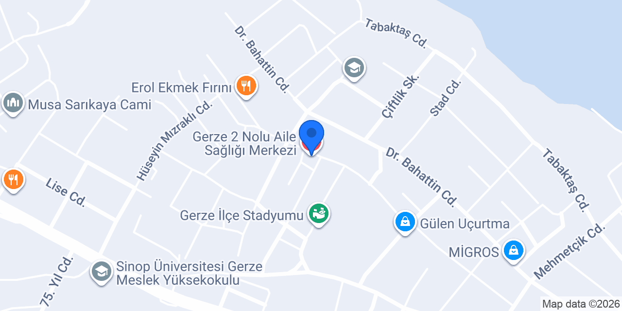Gerze 2 Nolu Aile Sağlığı Merkezi konumu