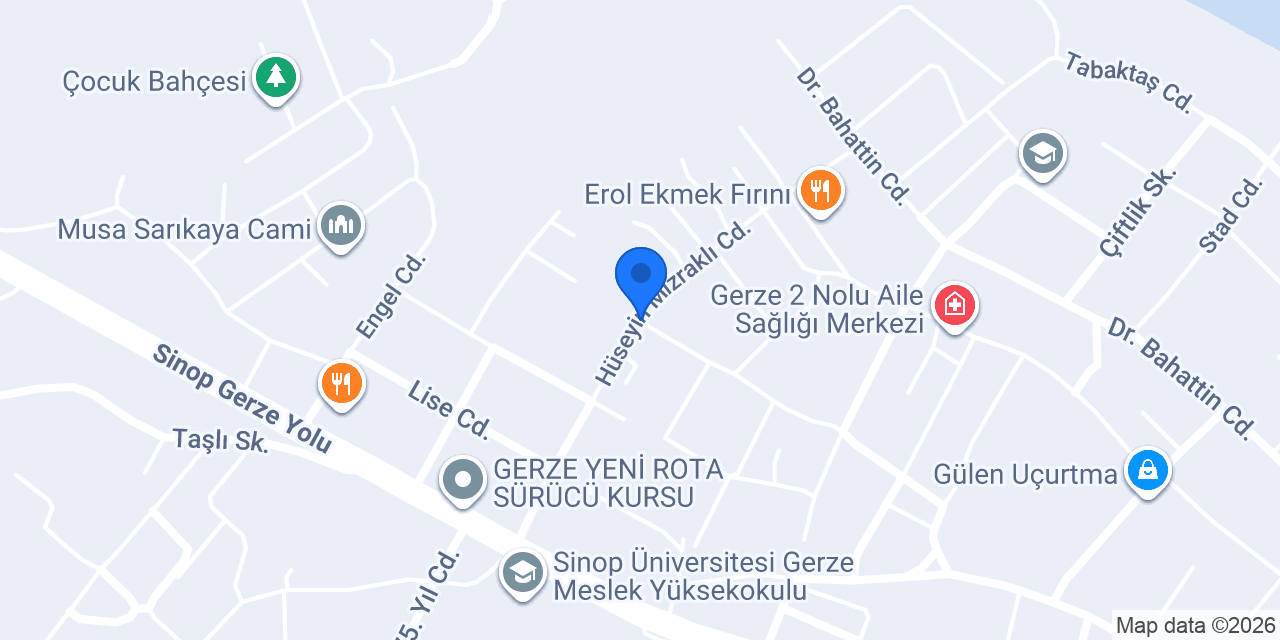 Ekomini Market - Gerze konumu