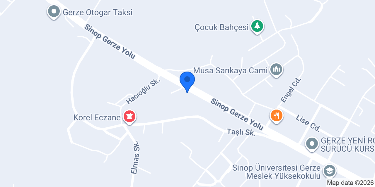 Gerze Öz-Demir Konteyner Çelik Ev Vinç konumu