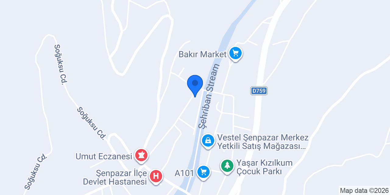 Şenpazar Lisesi konumu