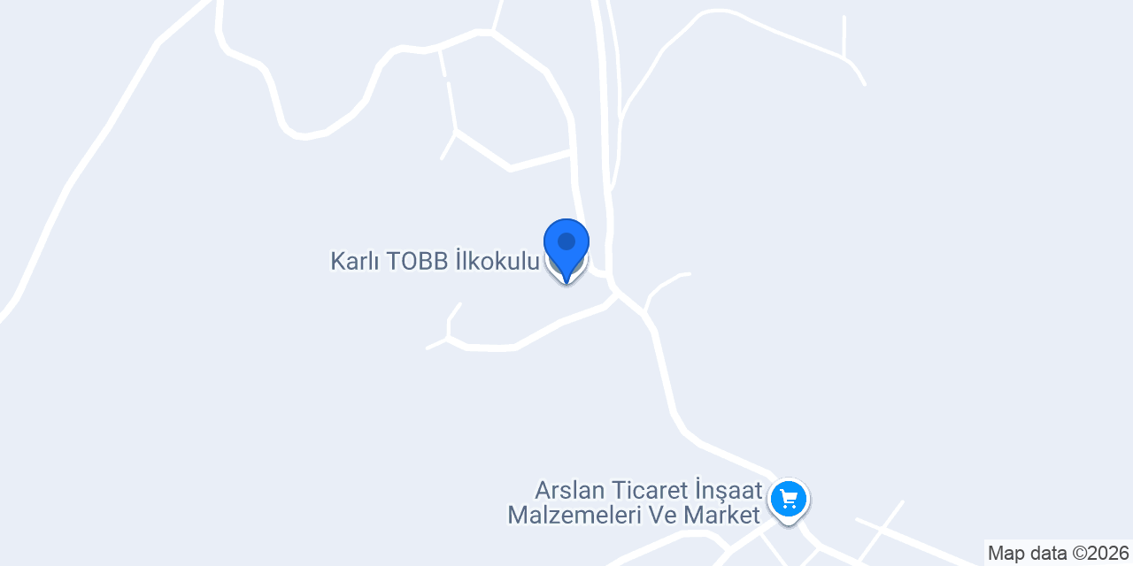 Karlı TOBB İlkokulu konumu