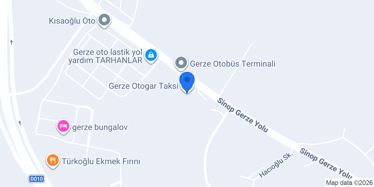 Gerze Otogar Taksi konumu