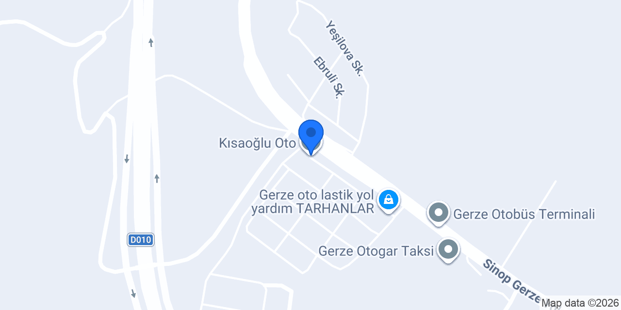 Kısaoğlu Oto konumu