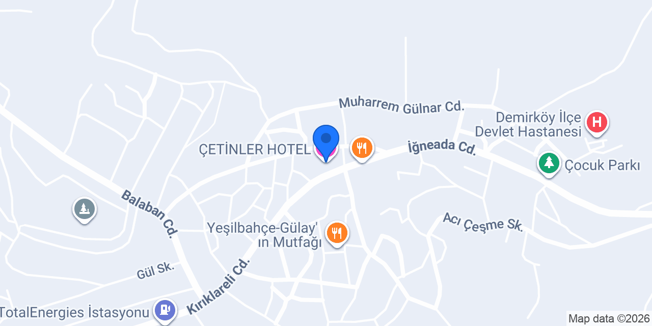 ÇETİNLER HOTEL konumu