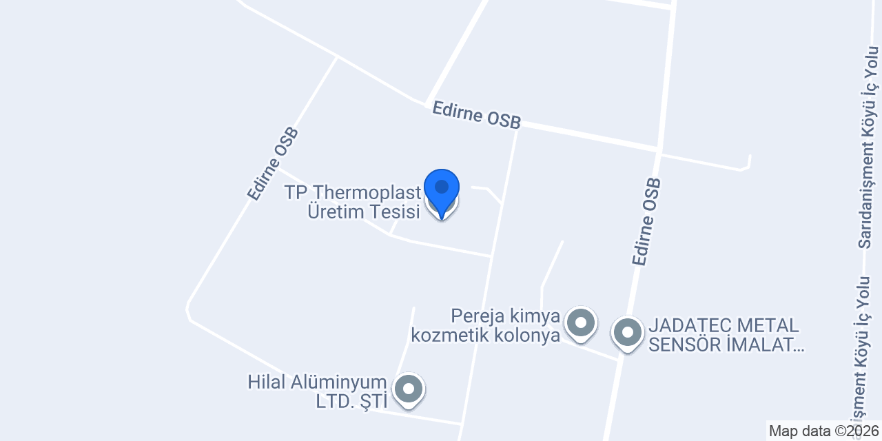 TP Thermoplast Üretim Tesisi konumu