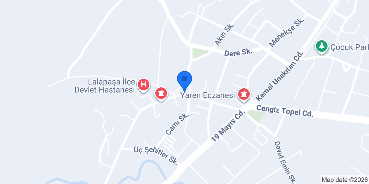 Lalapaşa Adliyesi konumu