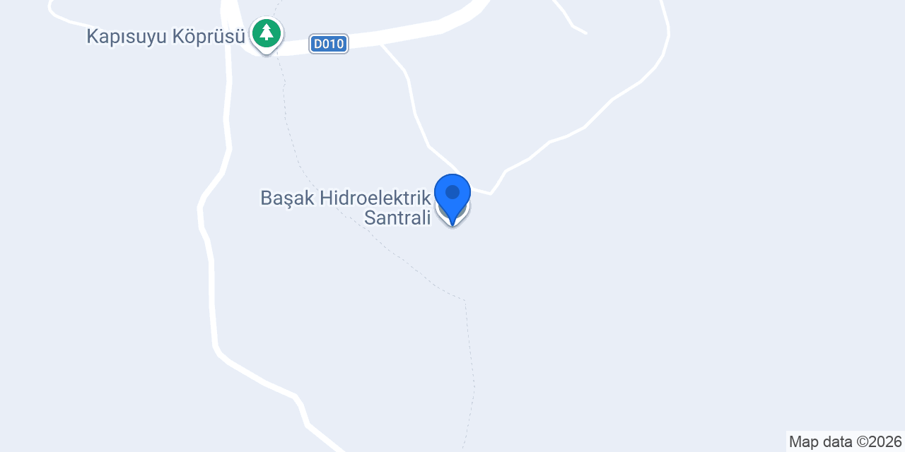 Başak Hidroelektrik Santrali konumu