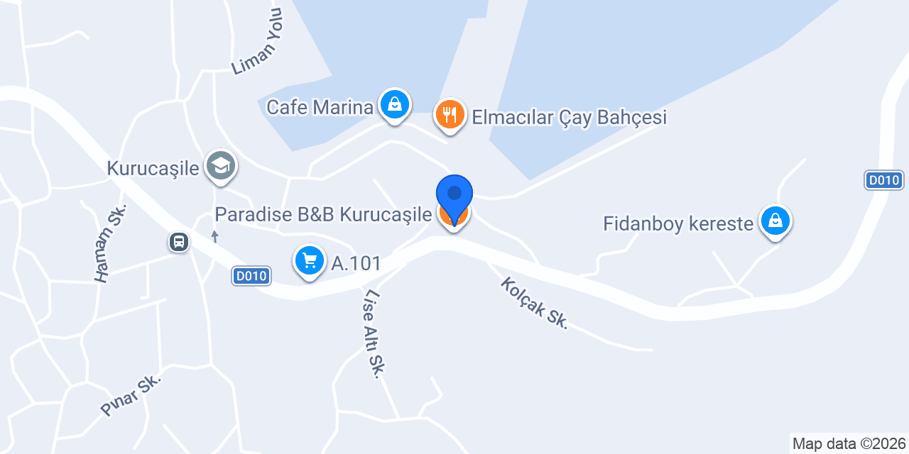 Paradise B&B Kurucaşile konumu