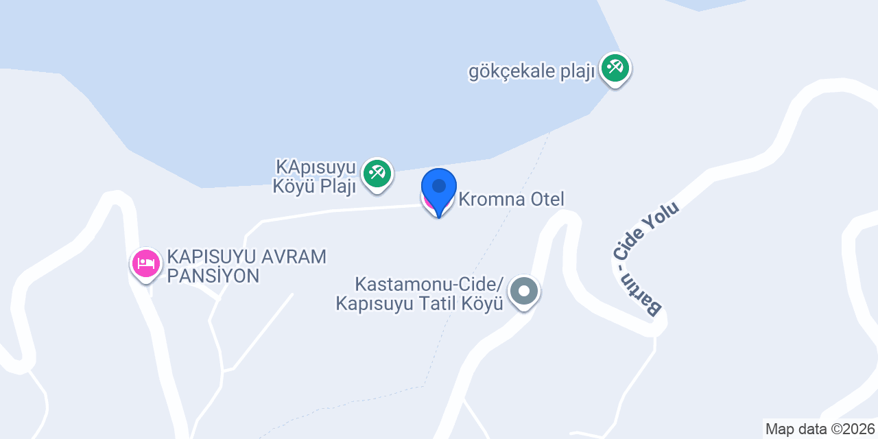 Kromna Otel konumu