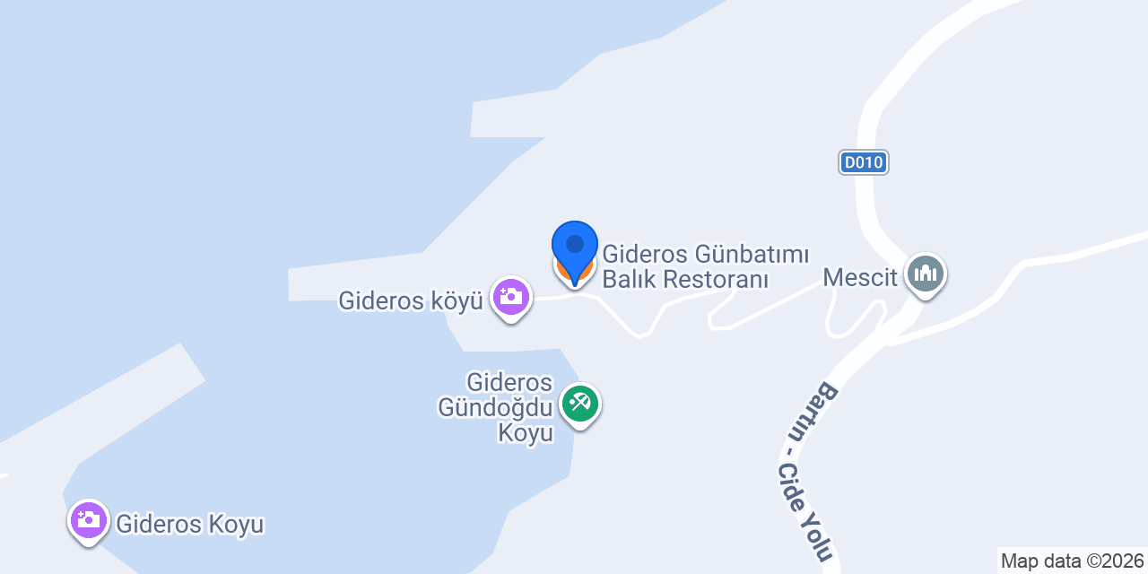 Gideros Günbatımı Balık Restoranı konumu