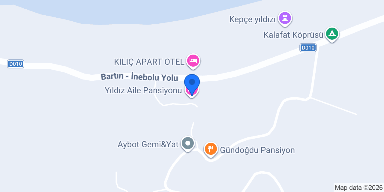 Yıldız Aile Pansiyonu konumu