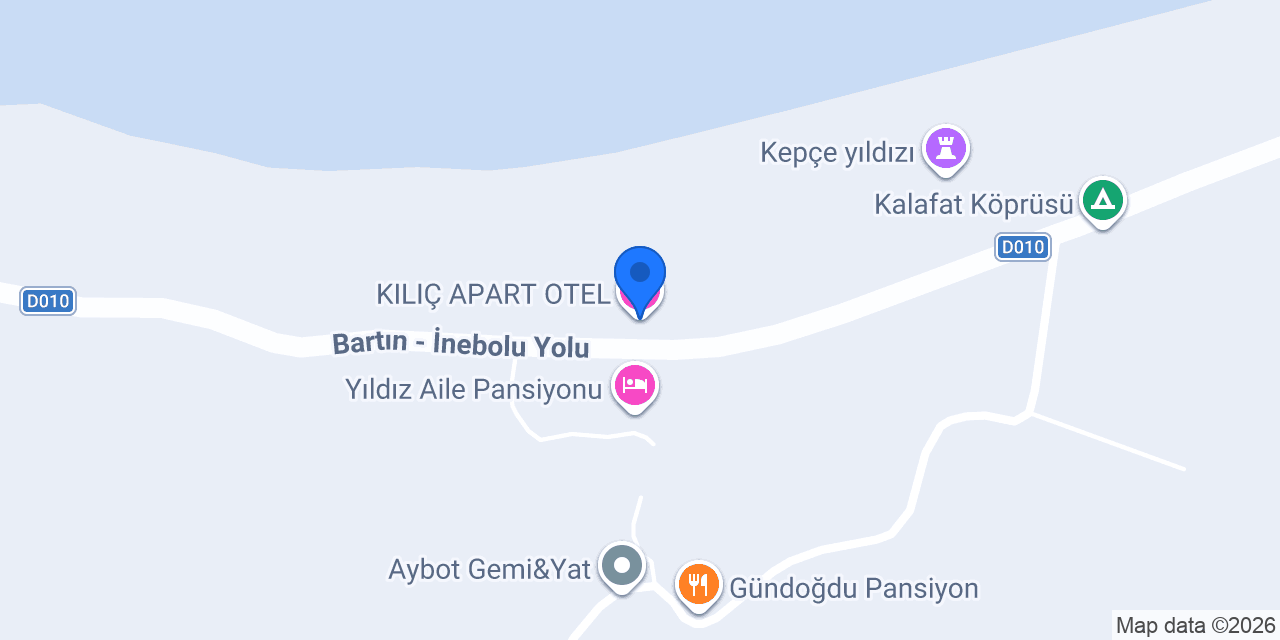 KILIÇ APART OTEL konumu