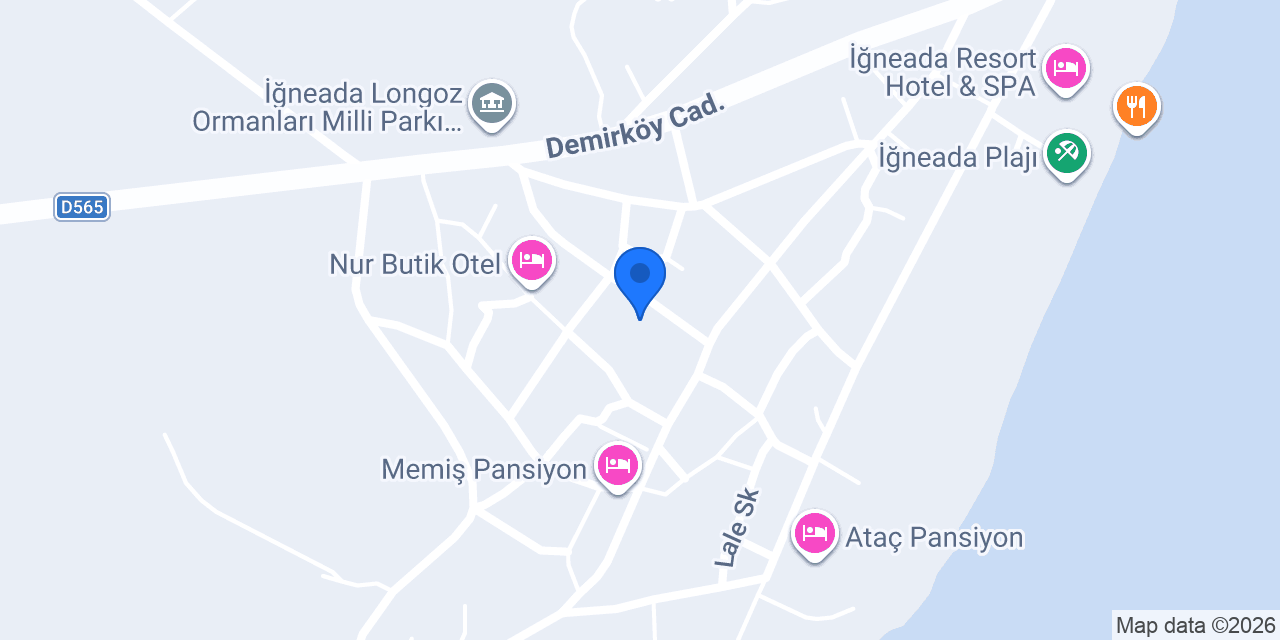 İğneada Berat pansiyon konumu