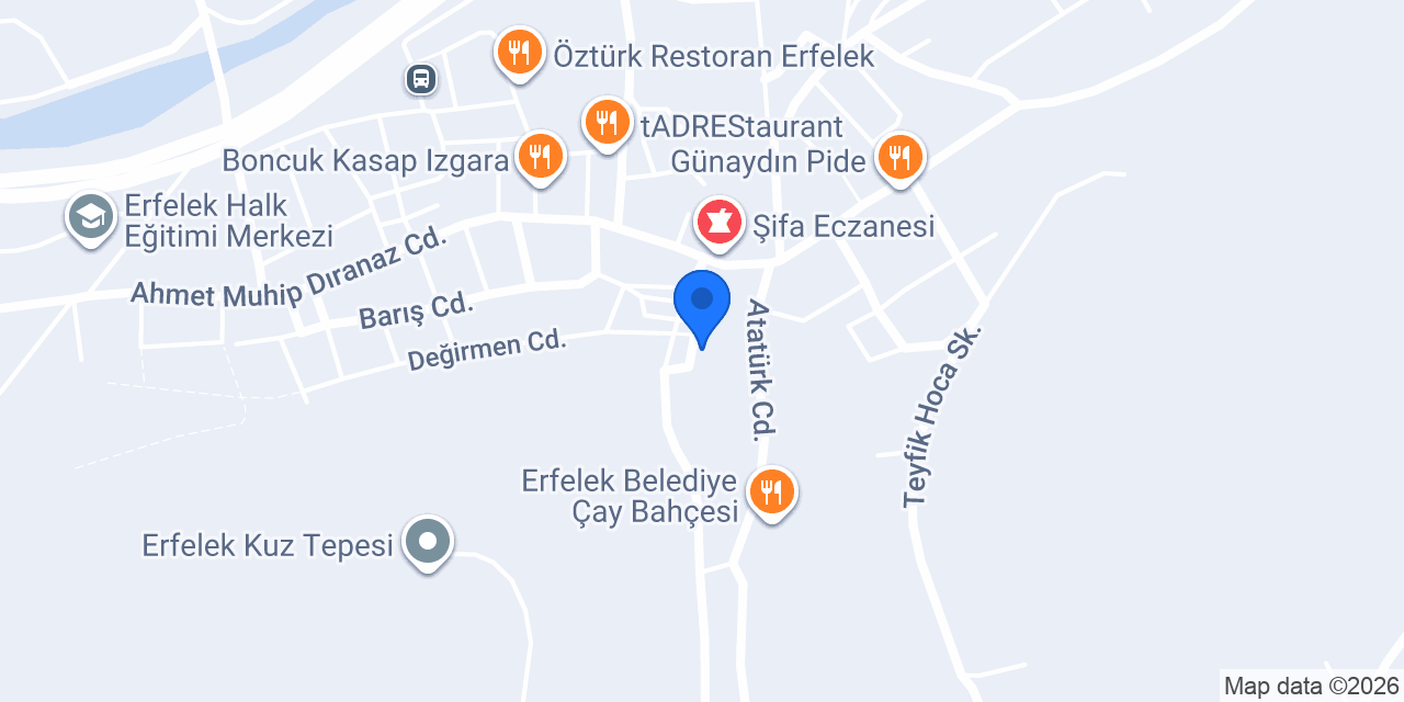 Ptt-erfelek Şubesi konumu