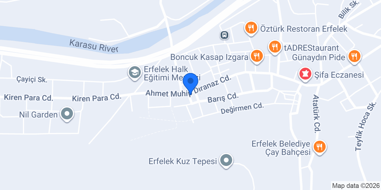 Erfelek Türkay Turizm konumu