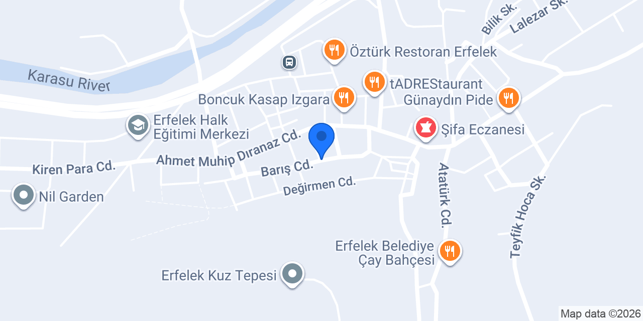 Erfelek İlçe Emniyet Müdürlüğü konumu