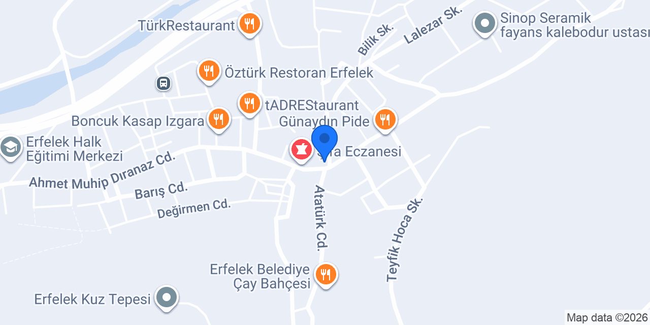 Erfelek Toplum Sağlığı Merkezi konumu